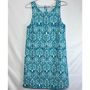 Everly Women's Size Small Blue/White Pullover Knee Length Sleeveless Tank Dress